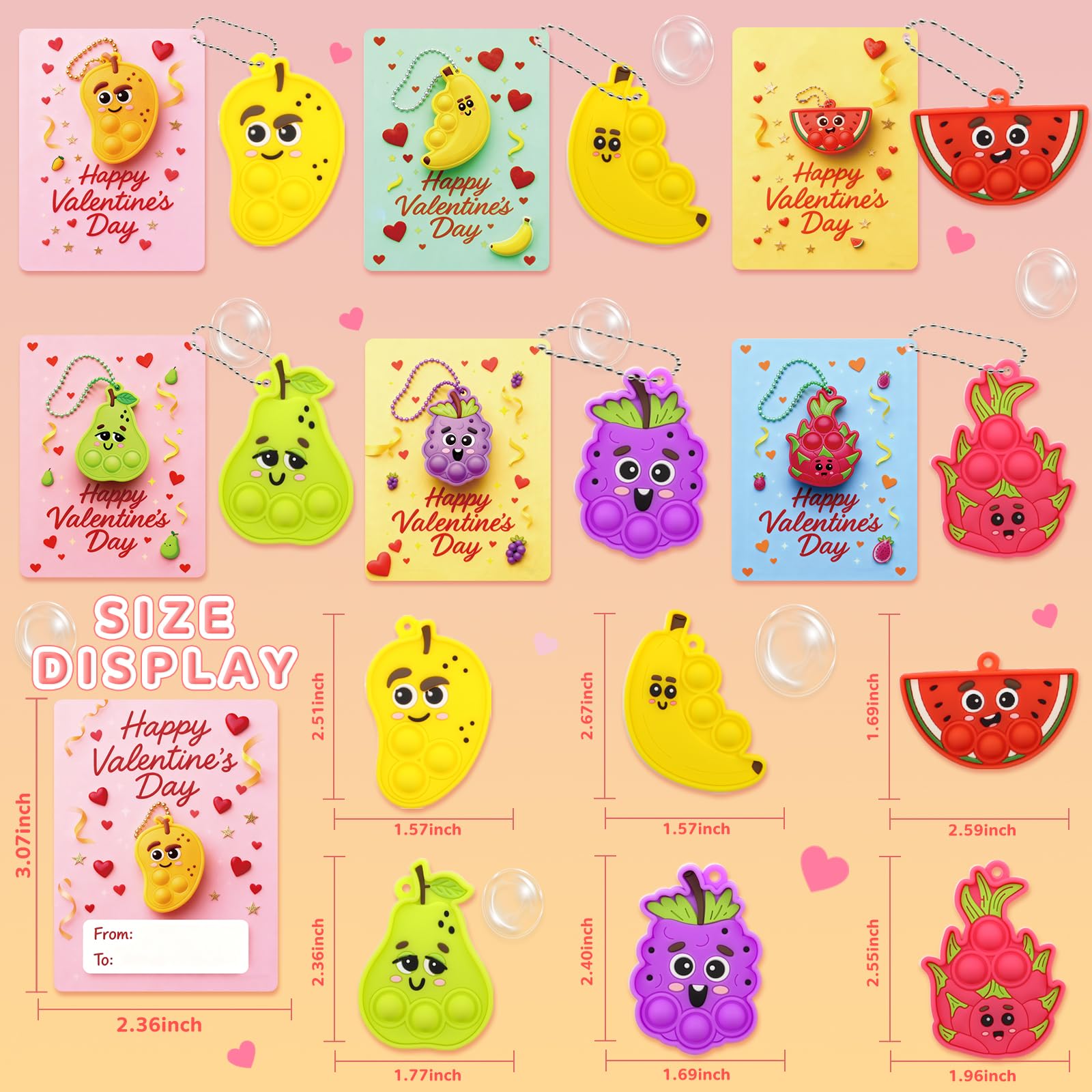 BicMan durable fruit pop keychains with kid-friendly texture for daily handling.