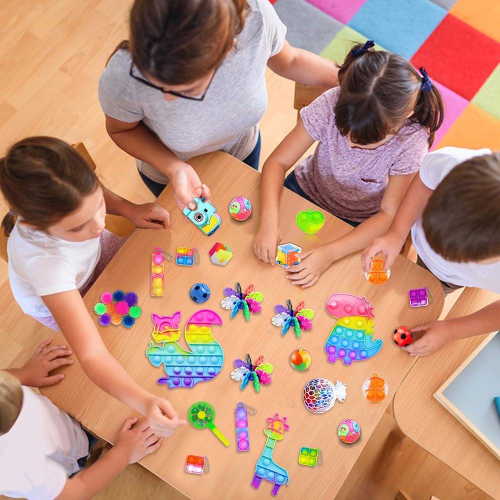 BicMan Easter eggs fillers with sensory toys for festive hunts.