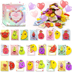 BicMan fruit pop keychains 30pc set, ideal for easy classroom valentines exchanges.