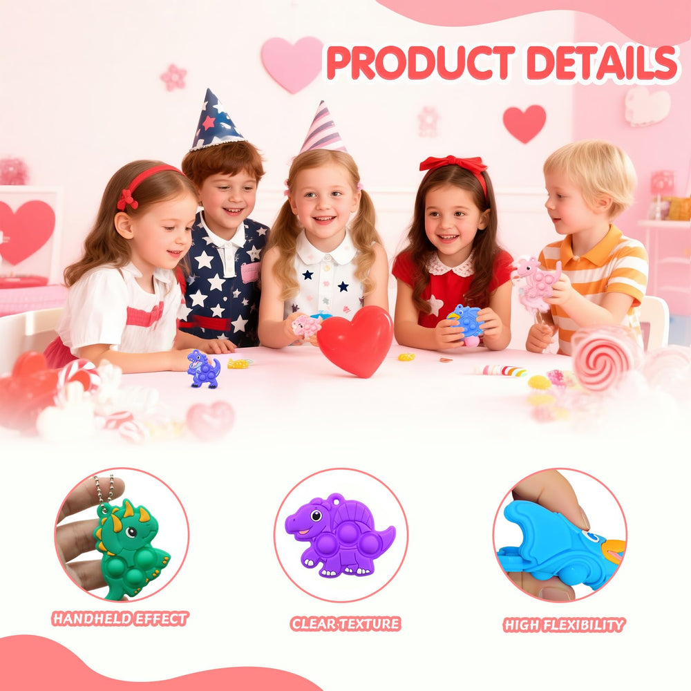 BicMan soft silicone pop keychains lightweight and easy to press in small hands