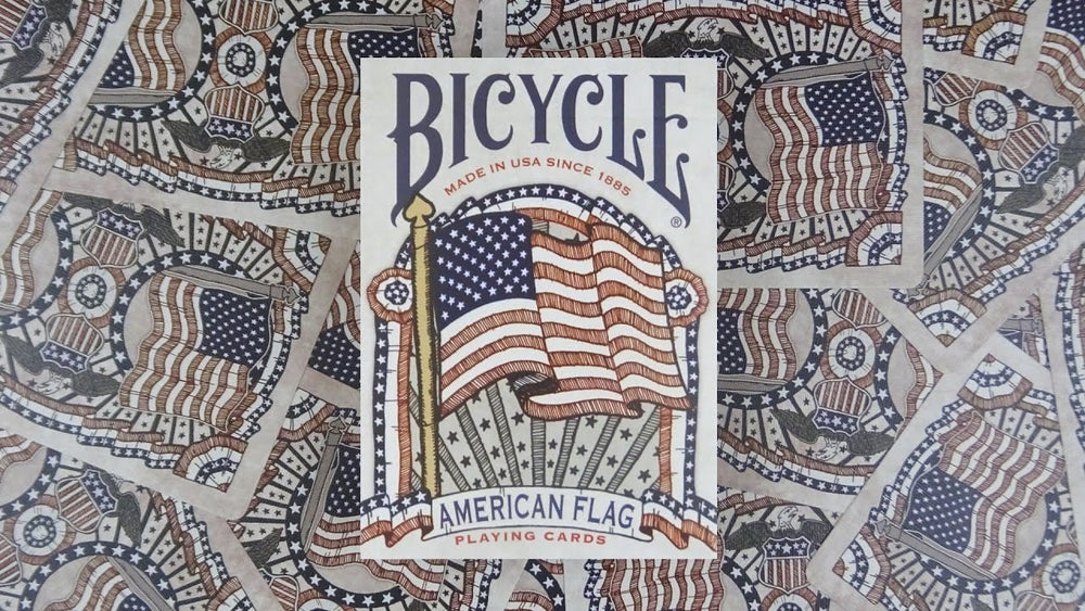 USA-made Bicycle American Flag deck honors heritage in a collectible package.