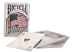 Hand-illustrated Bicycle American Flag face cards for premium feel during play.