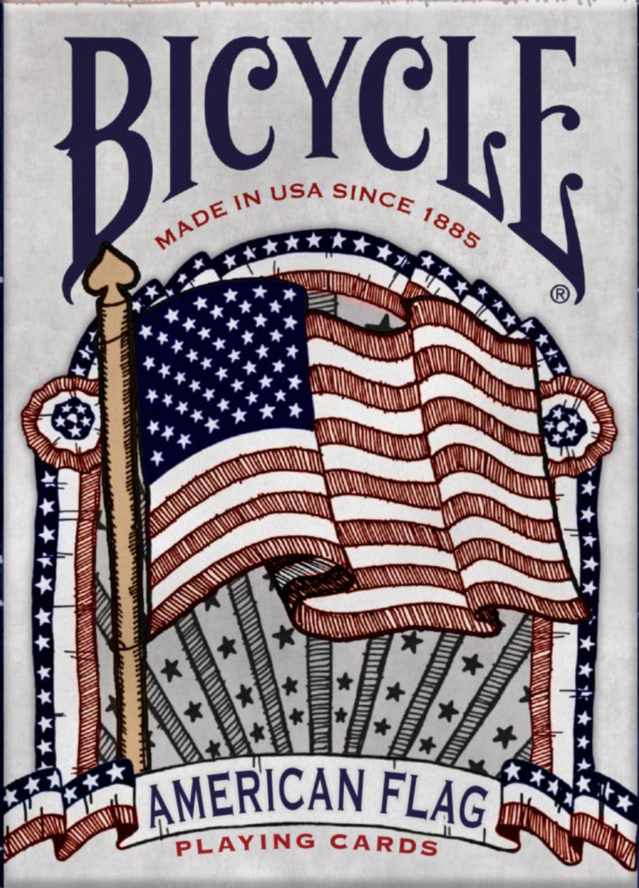 Bicycle American Flag poker-size deck for confident casual gaming.