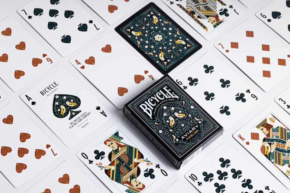 Bicycle Aviary Traditional card stock offers durability and a classic feel