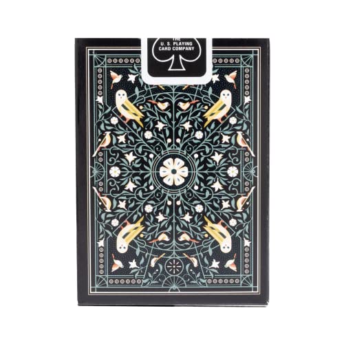 Bicycle Aviary Teal back design features floral patterns enhancing aesthetics during play