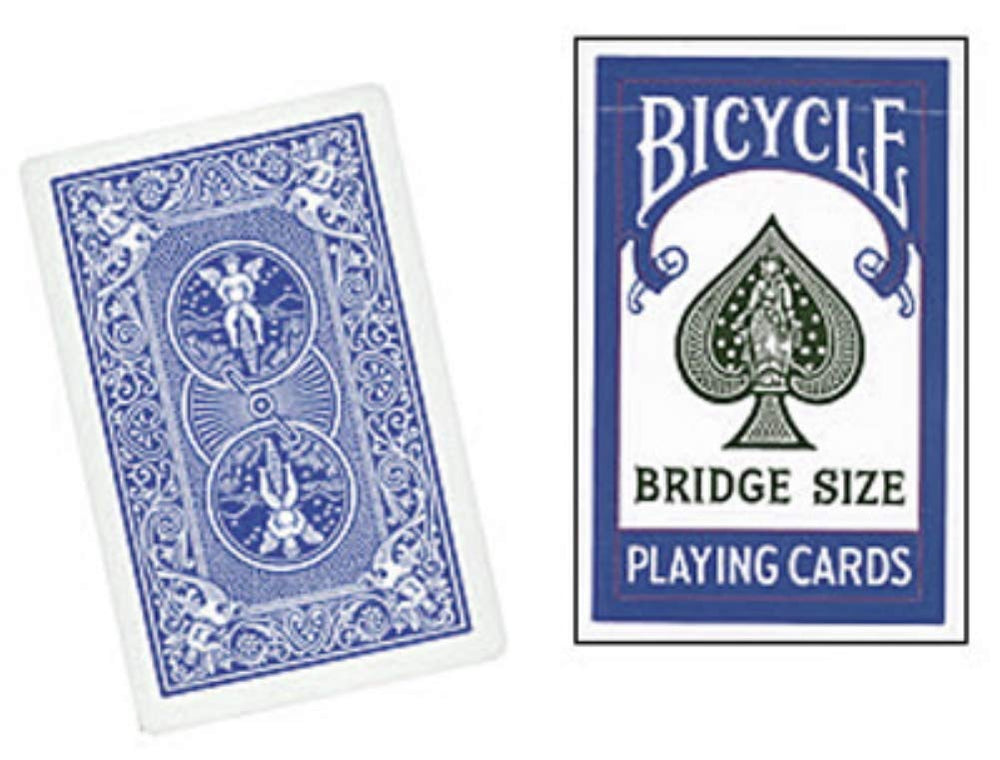 Bicycle Bridge Size Playing Cards in blue, durable stock for reliable game nights.