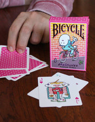 Bicycle Brosmind faces illustration deck adds unique flair to casual or tournament play.