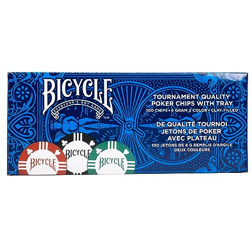 Bicycle casino tray included for organized chip stacking during games