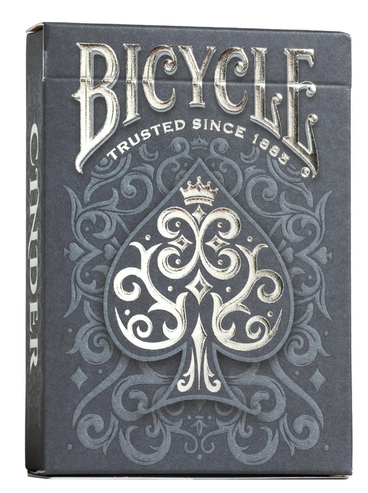 Bicycle Cinder front with silver smoke foil, perfect for premium card games
