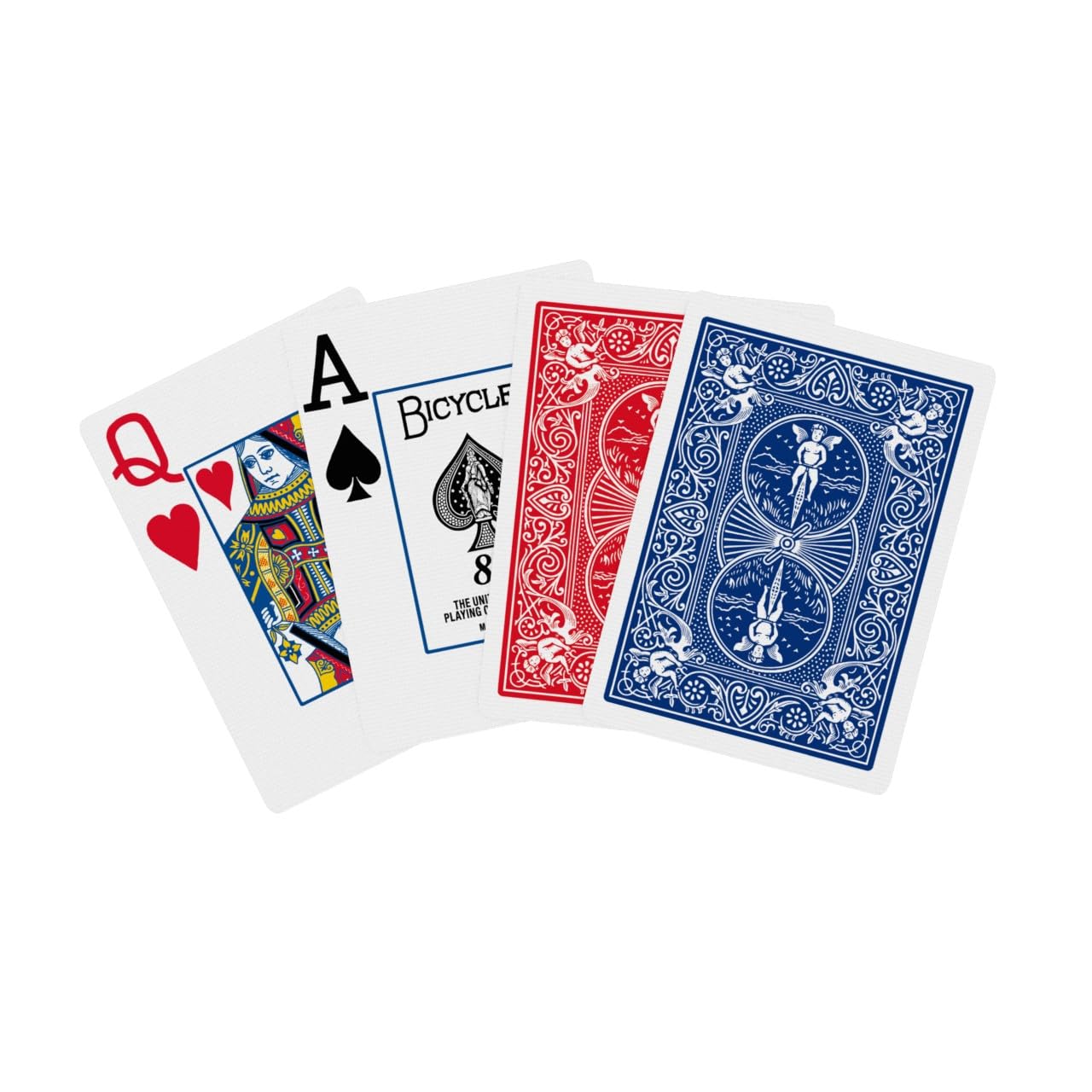 Bicycle Classic Red and Blue Backs suit poker, blackjack, and more.