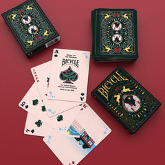 Bicycle collectible holiday playing cards for keepsake gifting.