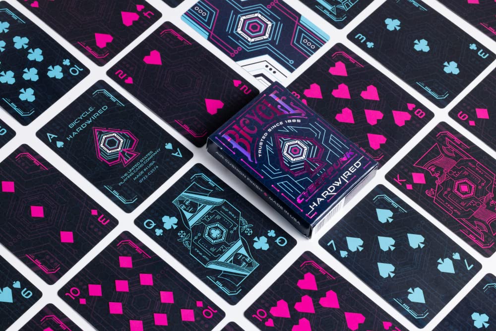 Bicycle Cyberpunk Hardwired cybernetic court cards in use