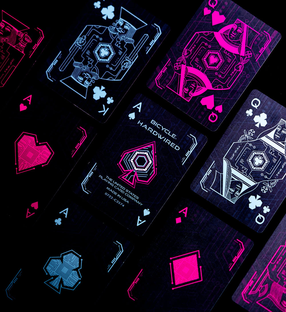 Bicycle Cyberpunk Hardwired holographic tuck foil detail