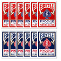 Bicycle Deluxe Pinochle blue back design cards for smooth, durable play