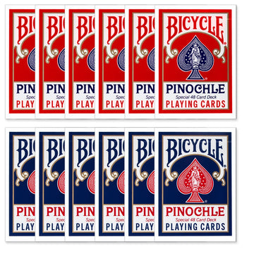 Bicycle Deluxe Pinochle blue back design cards for smooth, durable play