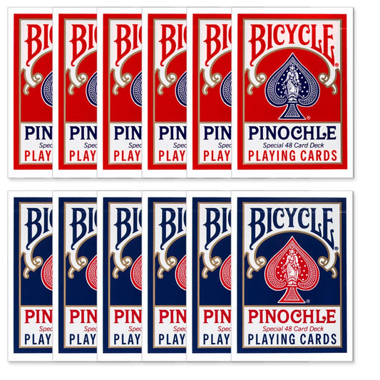 Bicycle Deluxe Pinochle blue back design cards for smooth, durable play