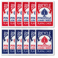 Bicycle Deluxe Pinochle jumbo blue deck with large numbers for quick recognition