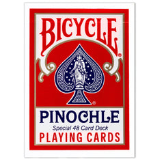 Bicycle Deluxe Pinochle jumbo index blue deck on table for easy viewing