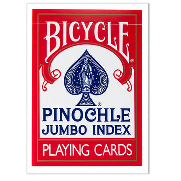 Bicycle Deluxe Pinochle jumbo rider-back design highlights authentic aesthetics