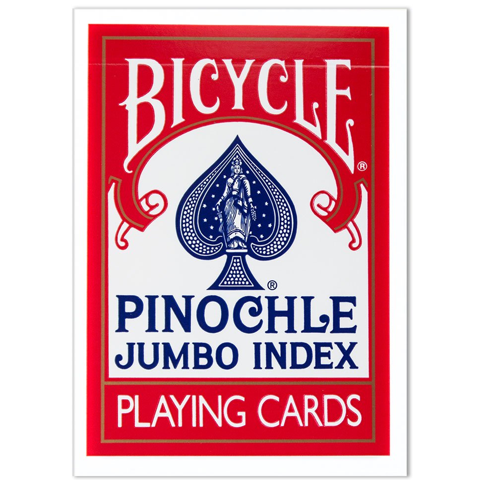Bicycle Deluxe Pinochle jumbo rider-back design highlights authentic aesthetics