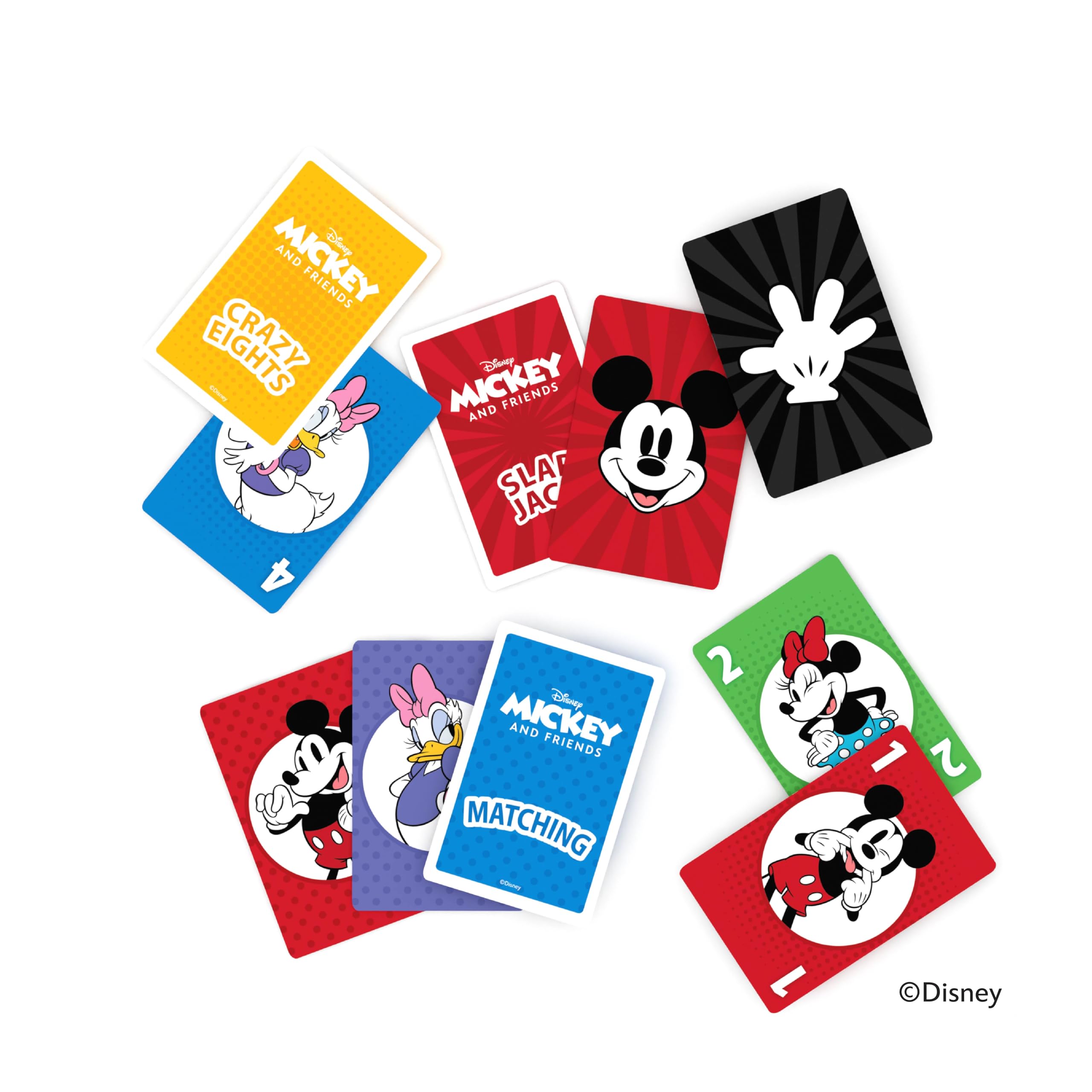Crazy Eights gameplay with familiar Disney friends.