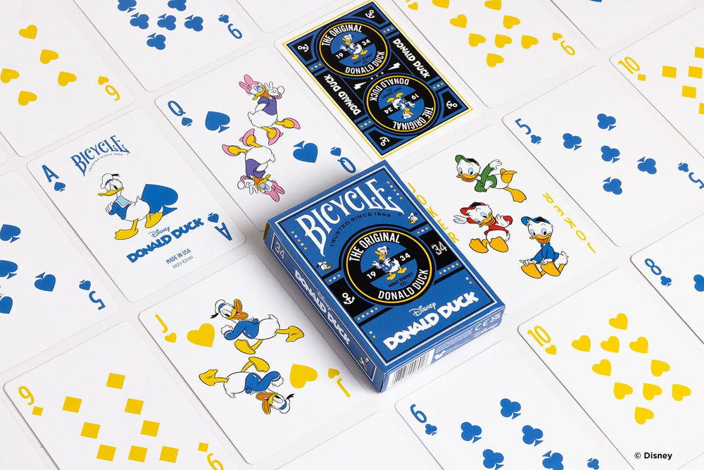 Bicycle Disney Donald Duck cards made in USA ensure trusted quality.
