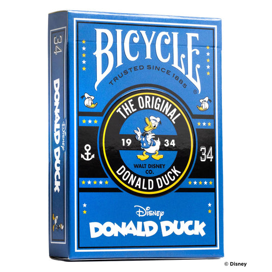 Bicycle Disney Donald Duck playing cards with custom backs for collectors and players.
