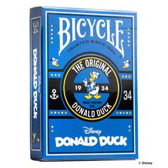 Bicycle Disney Donald Duck playing cards with custom backs for collectors and players.