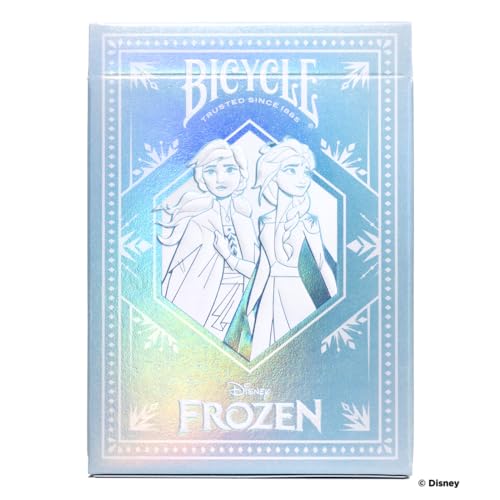 Bicycle Disney Frozen playing cards feature Elsa and Anna art for family nights