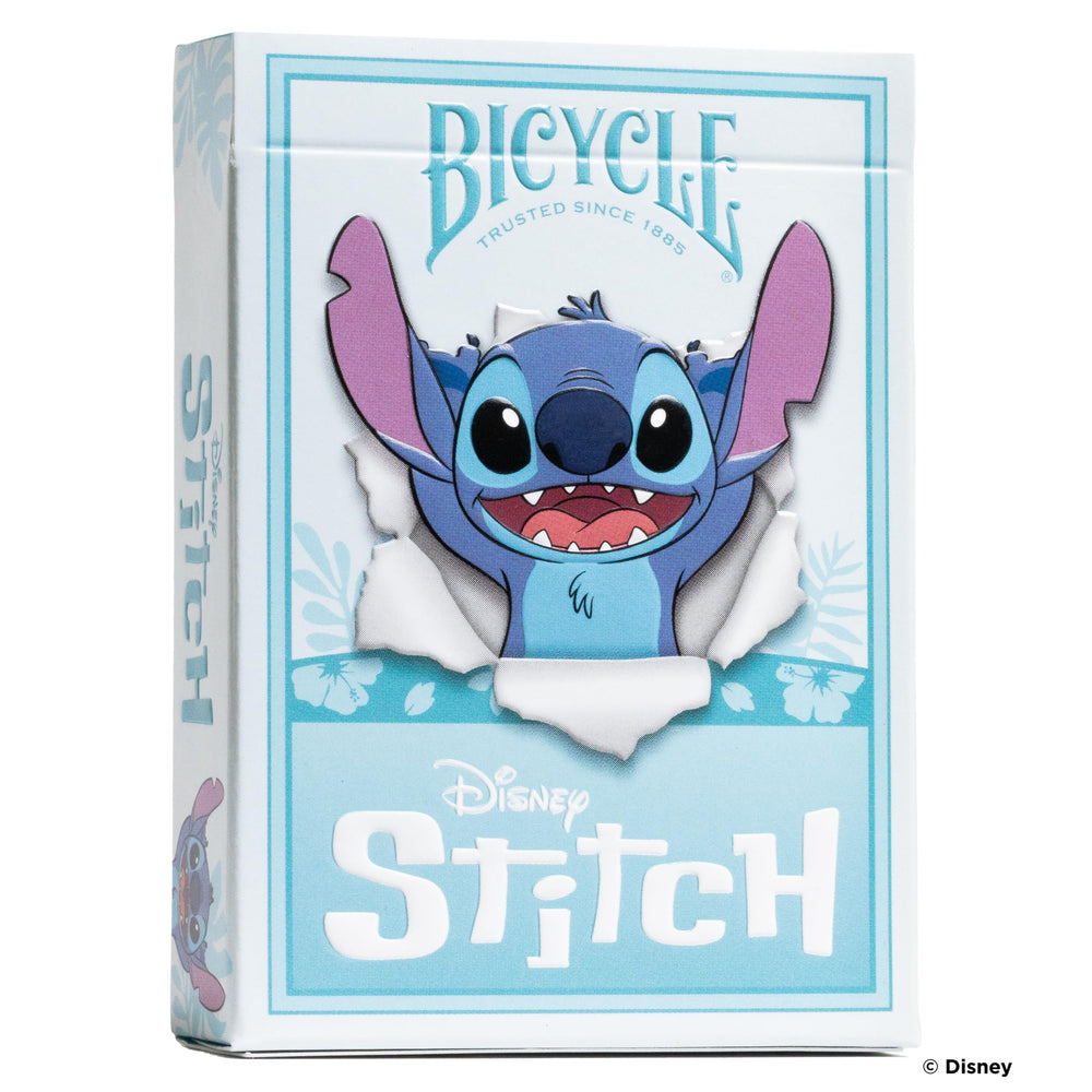 Bicycle Disney Stitch front card art for immersive game nights.