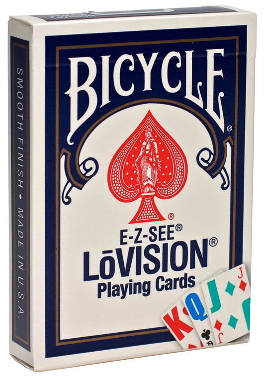 Bicycle E-Z See/Lo-Vision deck improves visibility for players with reduced vision