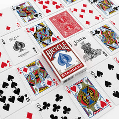 Bicycle four-deck value pack keeps spare decks ready.