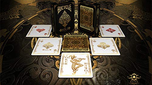 Bicycle Gold Deck back view shows ornate pattern ideal for visual performances