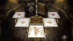 Bicycle Gold Deck back view shows ornate pattern ideal for visual performances