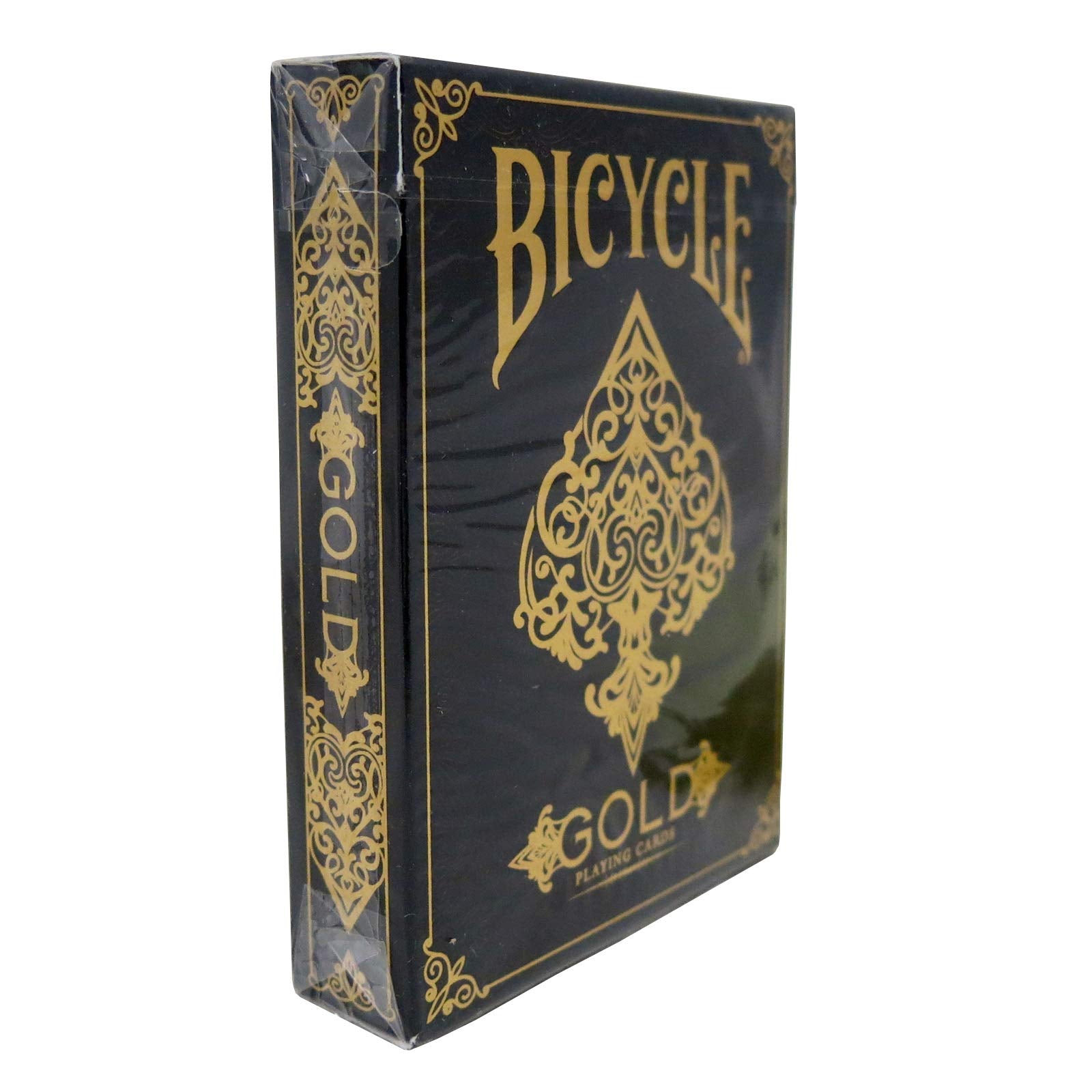Bicycle Gold Deck front view highlights elegant design for refined card play