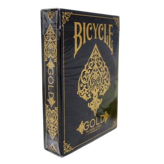 Bicycle Gold Deck front view highlights elegant design for refined card play