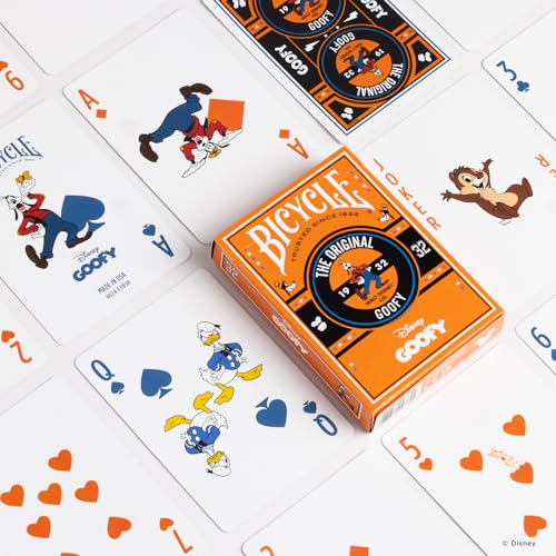 Bicycle Goofy number cards feature signature suits for themed play.