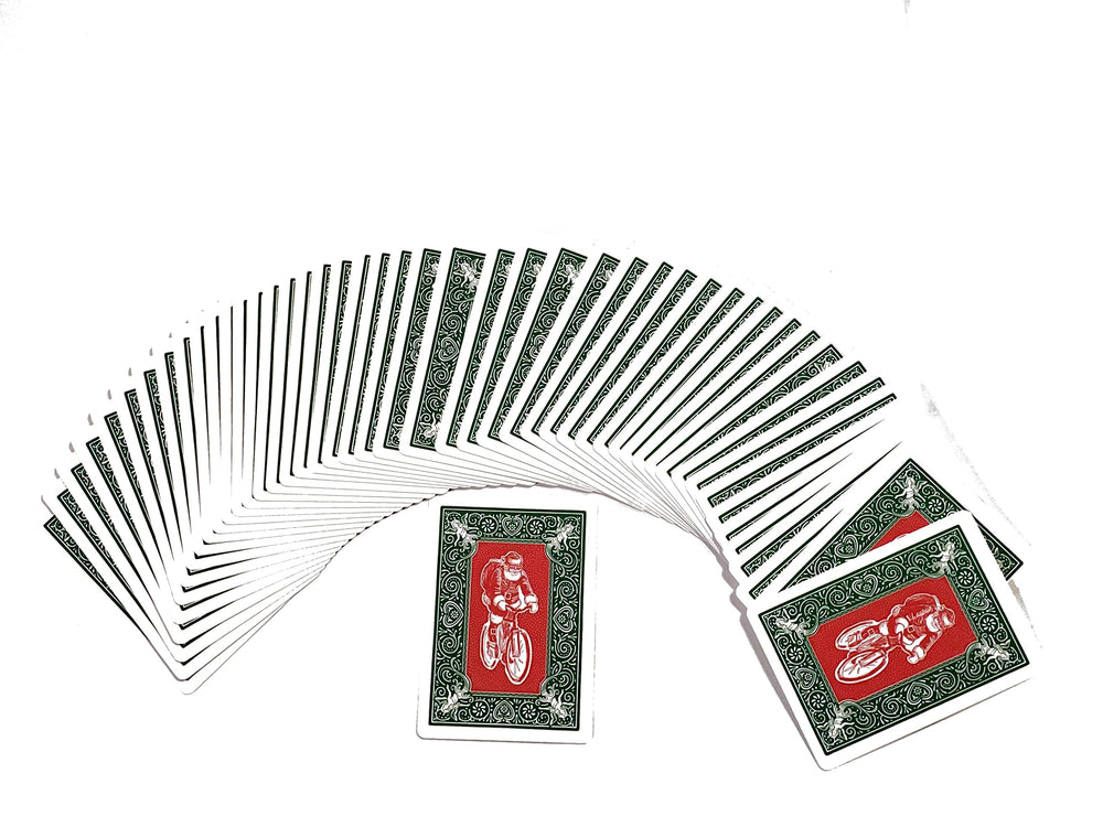 Bicycle Green Back Santa playing cards jokers and faces