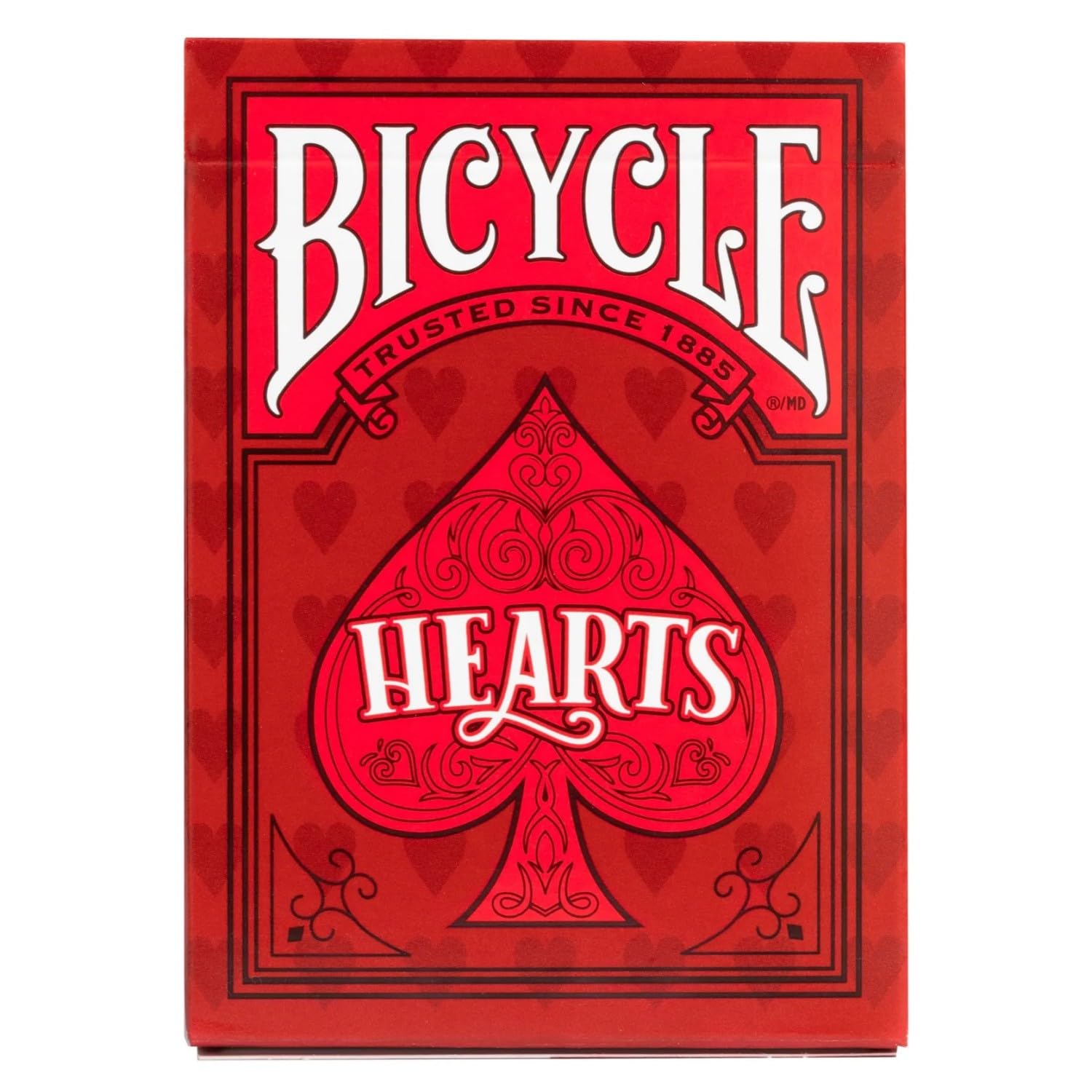 Bicycle Hearts card back design featuring the Delorean and Easter egg imagery.