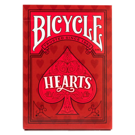 Bicycle Hearts card back design featuring the Delorean and Easter egg imagery.