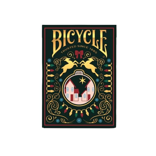 Bicycle holiday homes decorated card back for seasonal charm.