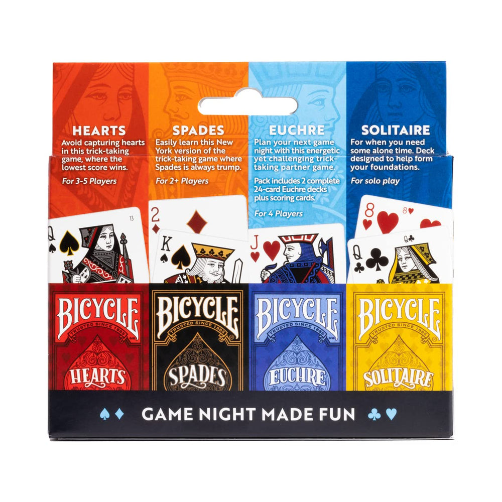 Bicycle instruction cards visible for quick learning and easy setup.