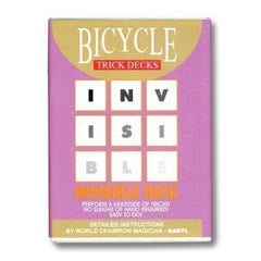 Bicycle Invisible Deck Red setup demonstrates a pocket-ready illusion for any card choice.