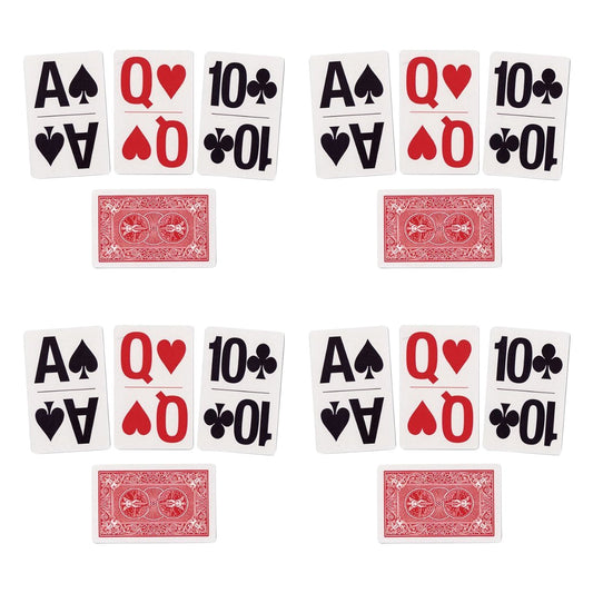Bicycle large-print bridge-size cards in hand with bold faces for beginners.