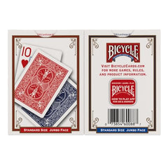 Bicycle Large-Print Suits and Numbers aid readability for seniors and casual players.