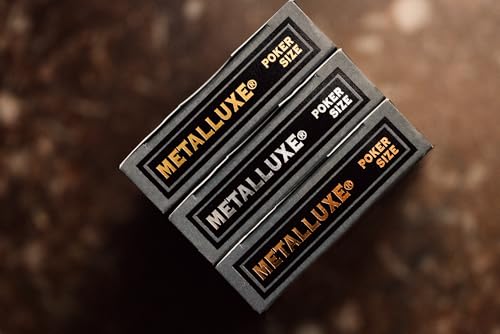 Bicycle Metalluxe Black Rose Gold deck front with bold foil detail.