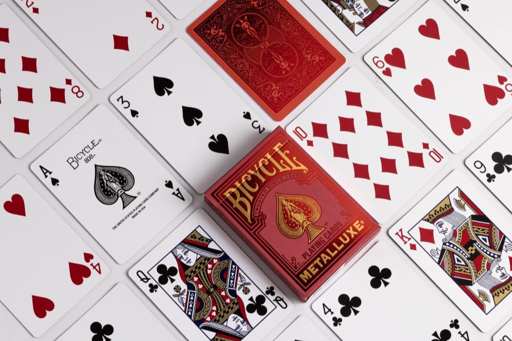 Bicycle Metalluxe poker size cards designed for smooth shuffling and professional play.