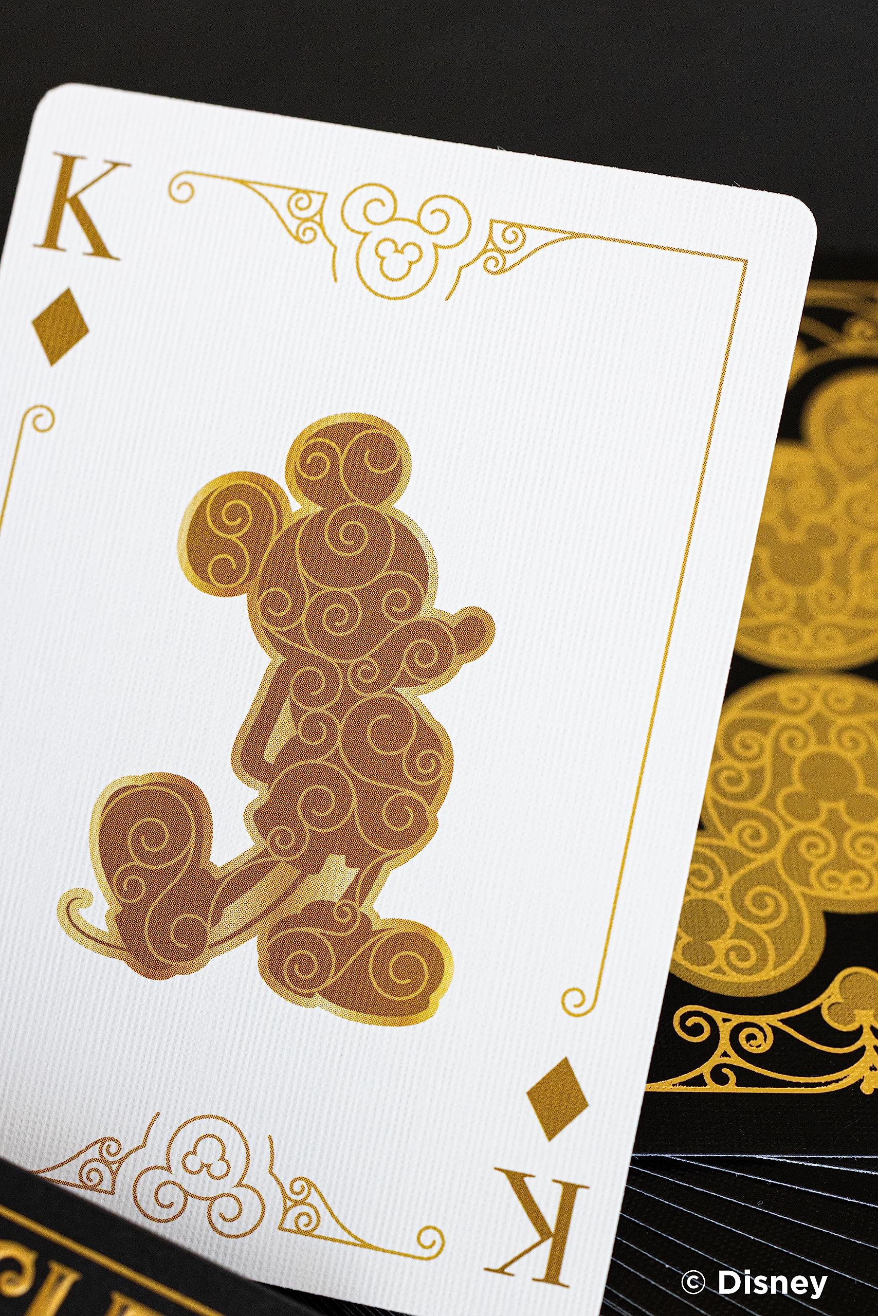 Close-up of Metalluxe foil detail on the card back.
