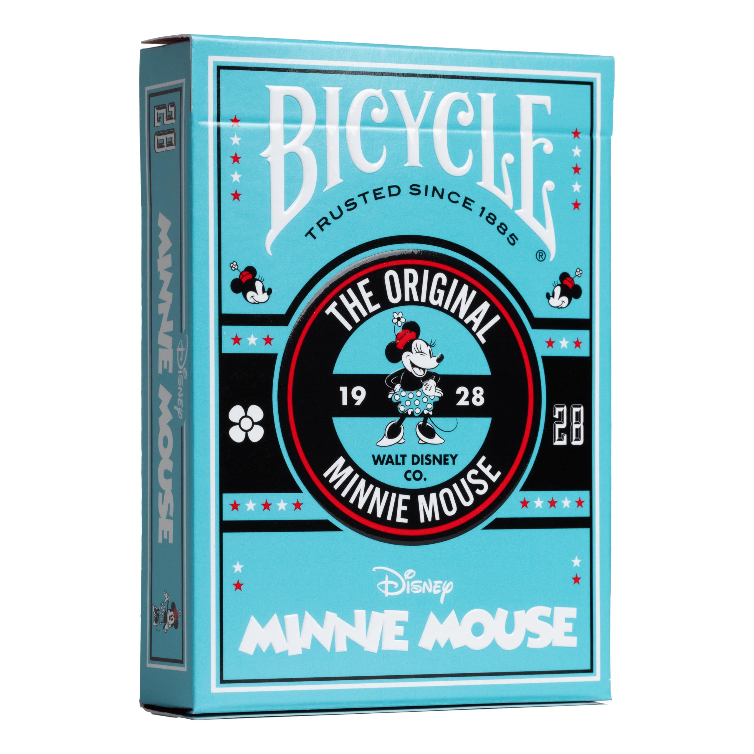 Bicycle Minnie Mouse inspired playing cards front view for family game night