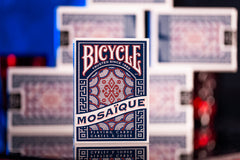 Bicycle Mosaique deck is tabletop-ready for games and display appeal.